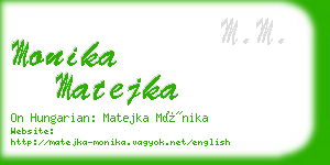 monika matejka business card